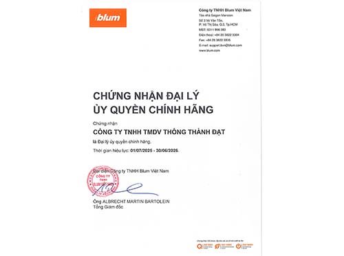 Chứng Nhận Blum 2025