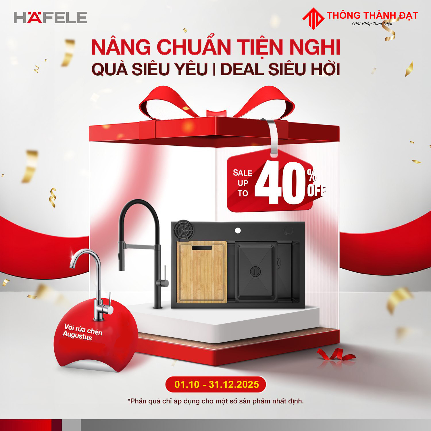 Đã có checklist "nâng cấp bếp cuối năm" chưa? Đã có Chậu Vòi Bếp Hafele!