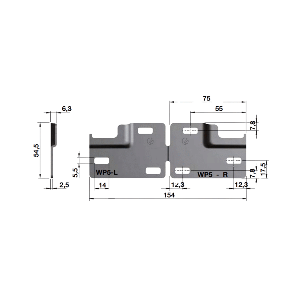 Đế gắn tường Hafele - 290.41.994