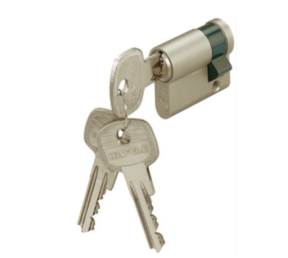 Ruột khóa một đầu chìa Hafele màu đồng bóng 45.5mm - 916.00.653
