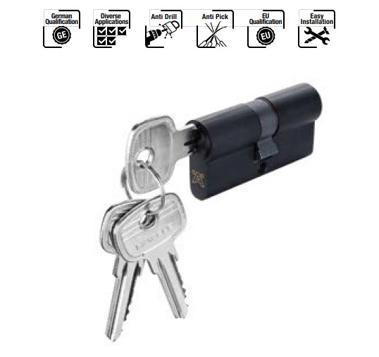 Ruột khóa 2 đầu chìa 61mm chìa chủ_EM Hafele916.66.534