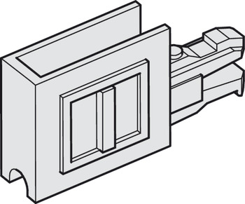 Nắp che kẹp kính 25IF G (kín, có tay) - SLIDO DESIGN 25 IF G - 6-8mm - 415.13.170