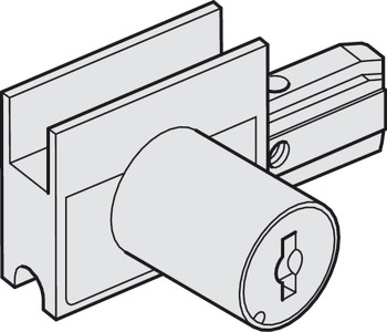 Miếng che cuối có khóa và khe kính Hafele SLIDO DESIGN 25 IF G, 6-8mm - 233.02.420