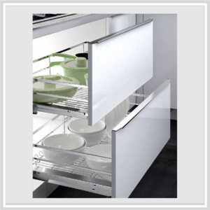 Kệ xoong nồi ray giảm chấn không khay inox 304 Higold, 450mm - 301002