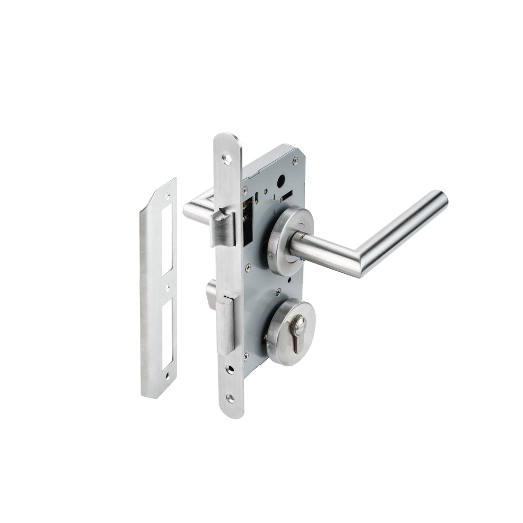 Bộ tay nắm Hafele nắp chụp tròn kiểu G, cửa toilet - 489.10.660