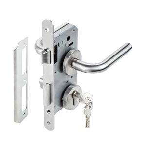 Bộ tay nắm Hafele nắp chụp tròn kiểu G1, cửa đi - 499.62.505