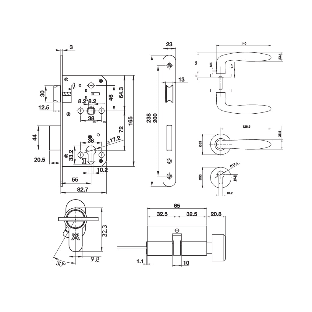 Bộ tay nắm Hafele nắp chụp tròn kiểu Oval - 499.63.801 - Ảnh 2