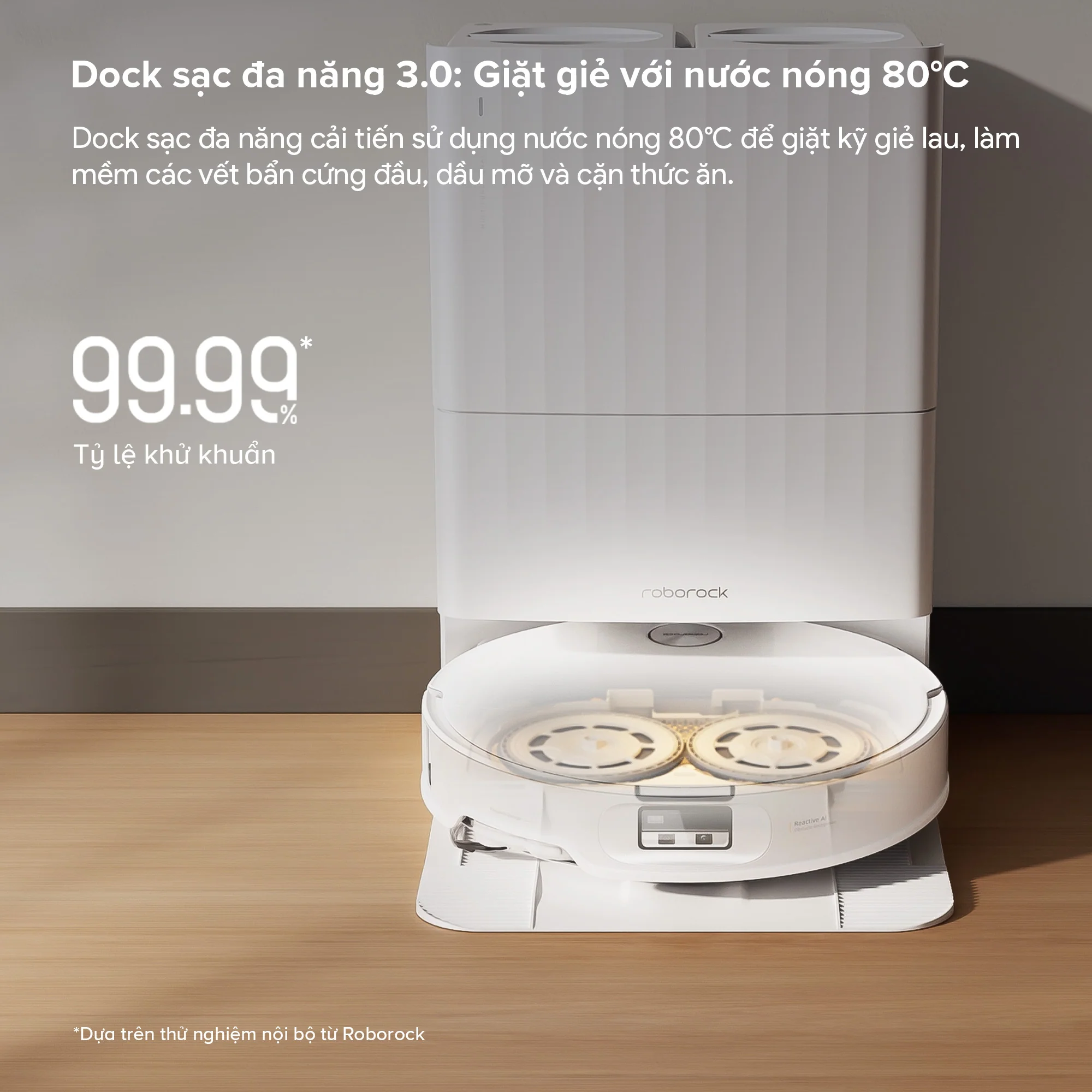 Robot Hút Bụi Lau Nhà Roborock Qrevo Edge 2, màu trắng - Ảnh 5