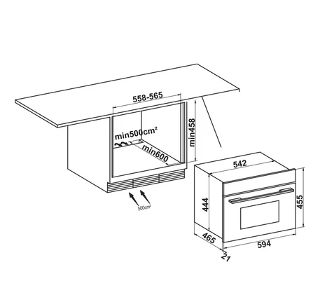 Lò vi sóng kết hợp nướng Hafele HC-MWO381B - 495.10.044 - Ảnh 3