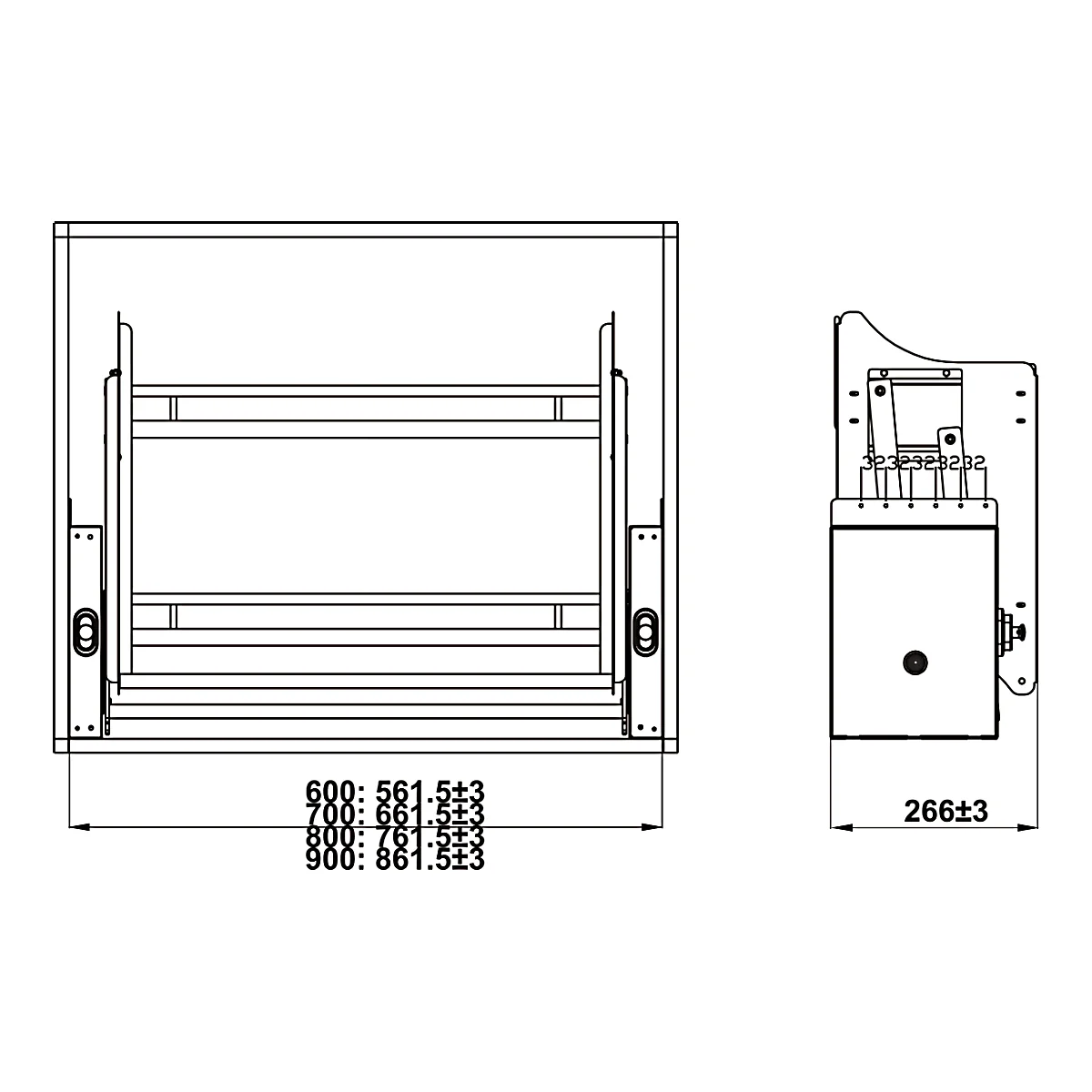 Rổ nâng hạ Hafele – ORIA, 800mm – 504.76.817 - Ảnh 3