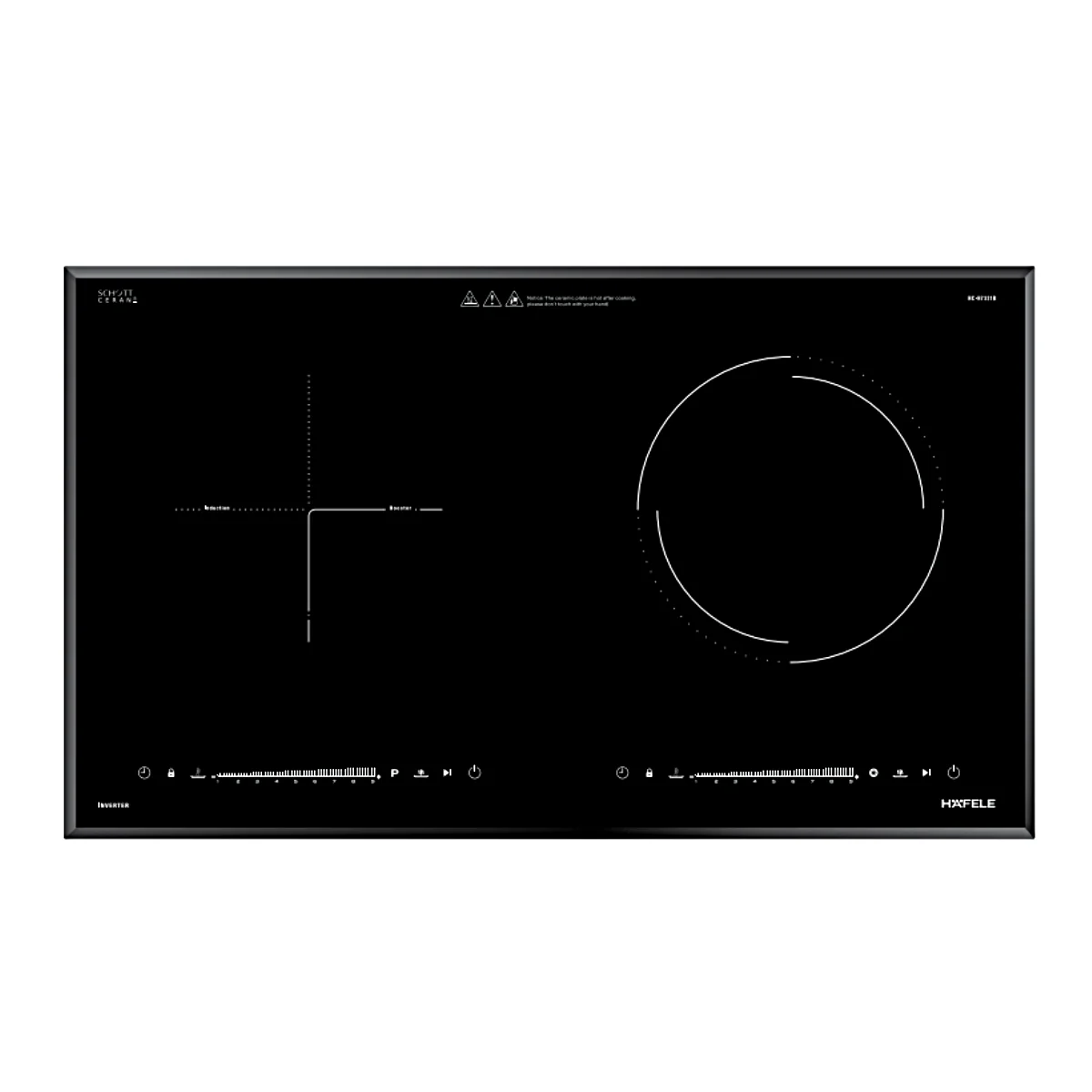 Bếp điện từ kết hợp 2 vùng nấu Hafele HC-H7321B - 536.61.856 - Ảnh 2