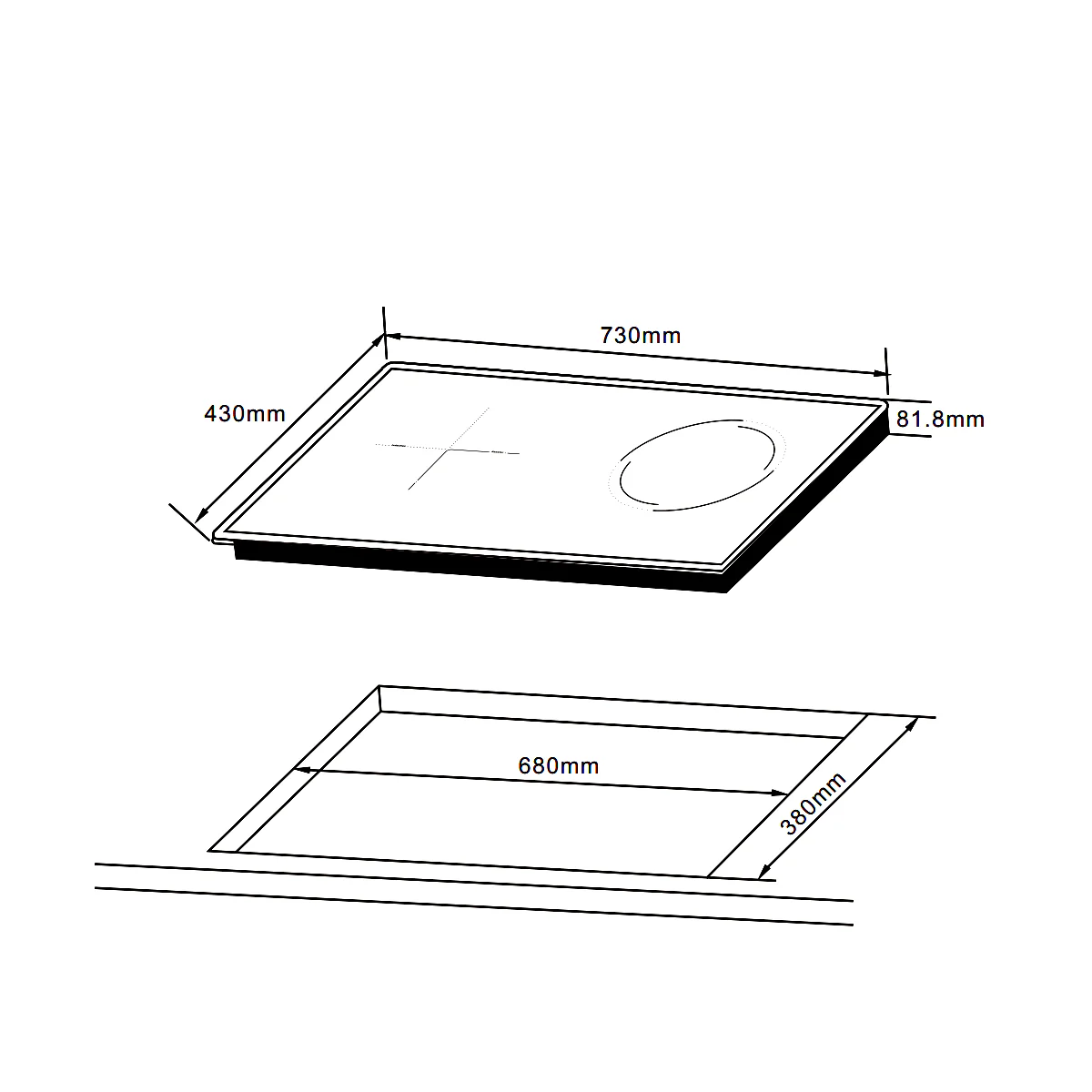 Bếp điện từ kết hợp 2 vùng nấu Hafele HC-H7321B - 536.61.856 - Ảnh 3