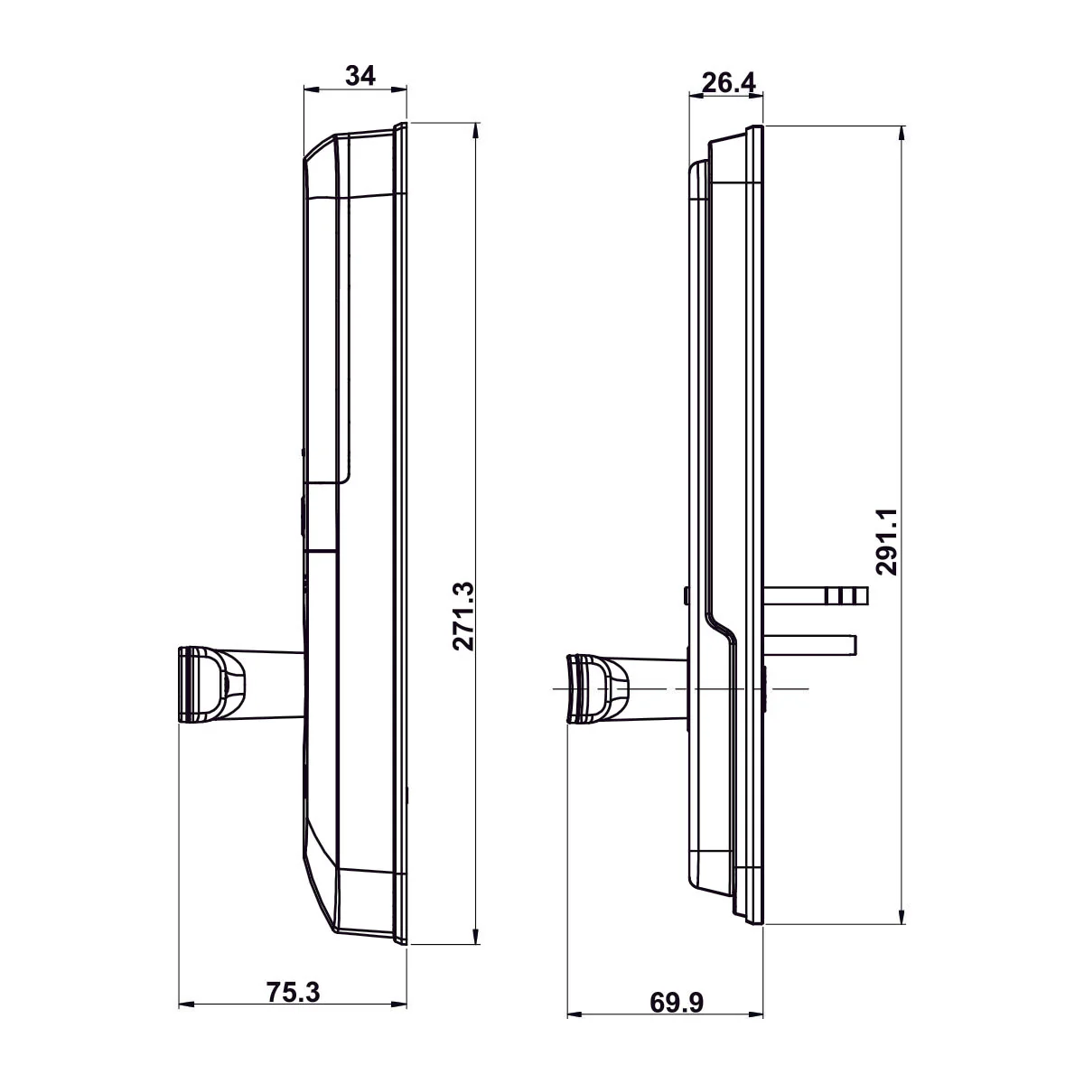 Khóa điện tử Hafele ML2502B - 912.21.048 - Ảnh 3