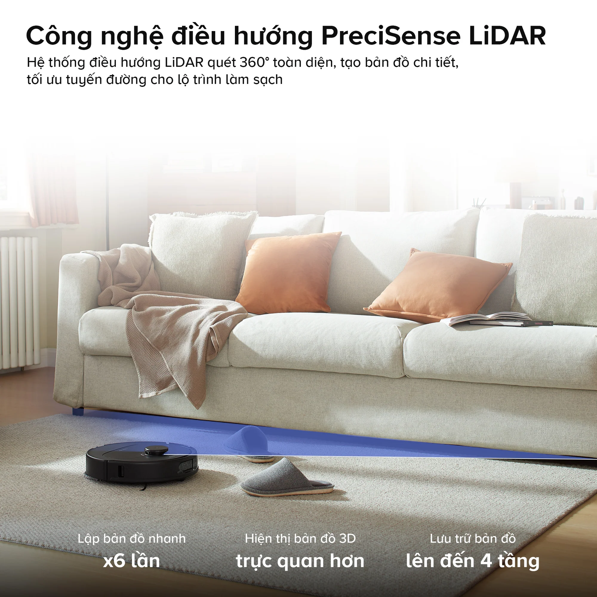 Robot Hút Bụi Lau Nhà Roborock Qrevo S Pro, màu trắng - Ảnh 8