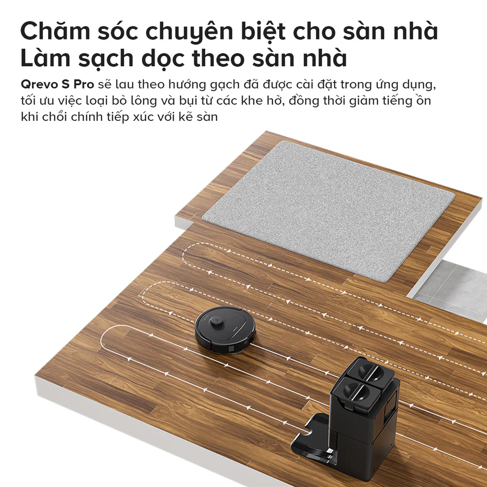 Robot Hút Bụi Lau Nhà Roborock Qrevo S Pro, màu trắng - Ảnh 10