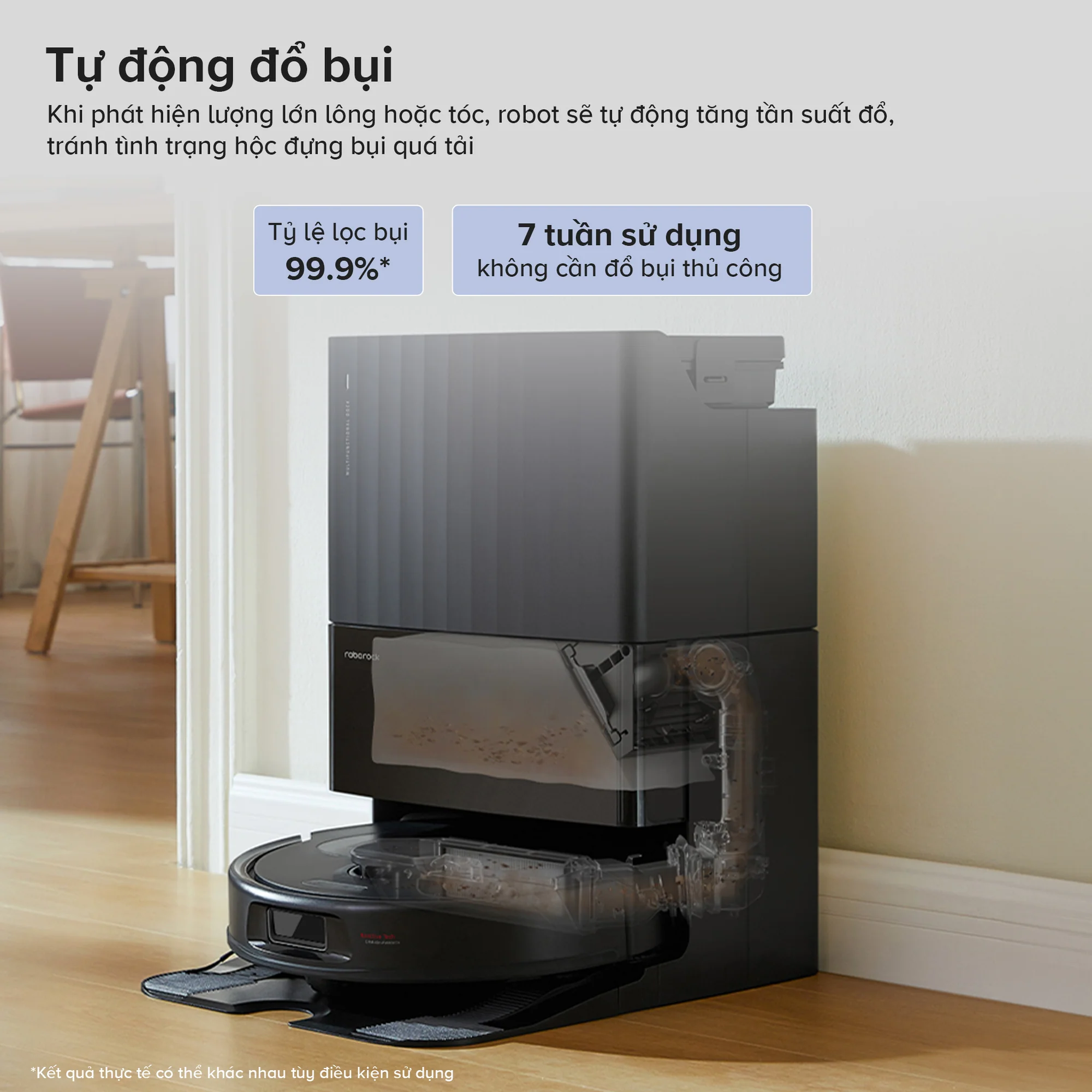 Robot Hút Bụi Lau Nhà Roborock Qrevo S Pro, màu trắng - Ảnh 12