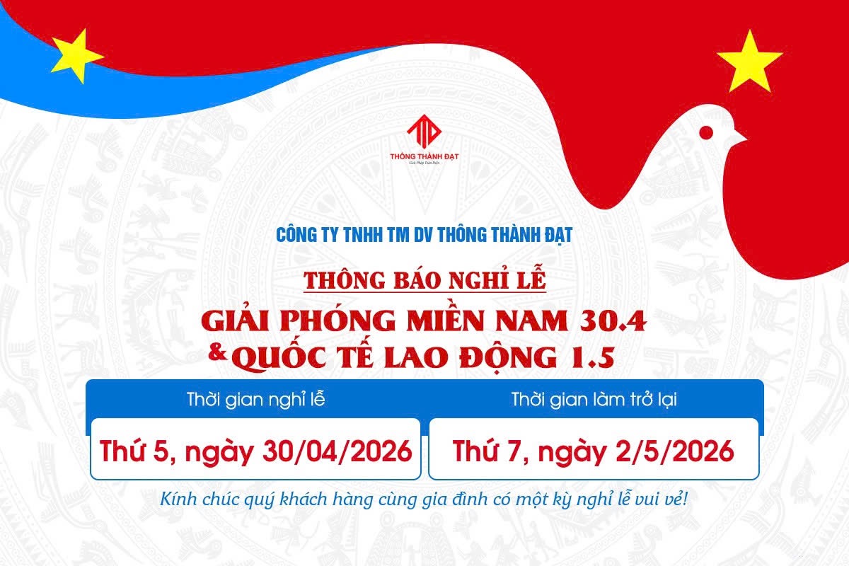 Thông báo nghỉ lễ Giải Phóng Miền Nam 30/4 và Quốc Tế Lao Động 1/5 năm 2026