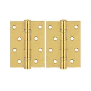 Bản lề lá Hafele inox 102 x 76 x 3 mm 2 vòng bi, đồng bóng - 489.05.022