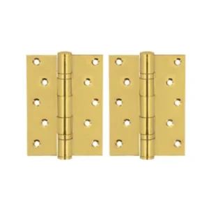 Bản lề lá Hafele inox 102 x 76 x 3 mm 2 vòng bi, đồng bóng - 489.05.024