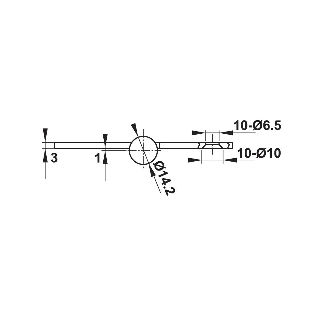 Bản lề lá Hafele inox 127 x 89 x 3 mm, 4 vòng bi, đồng bóng - 489.05.026 - Ảnh 3