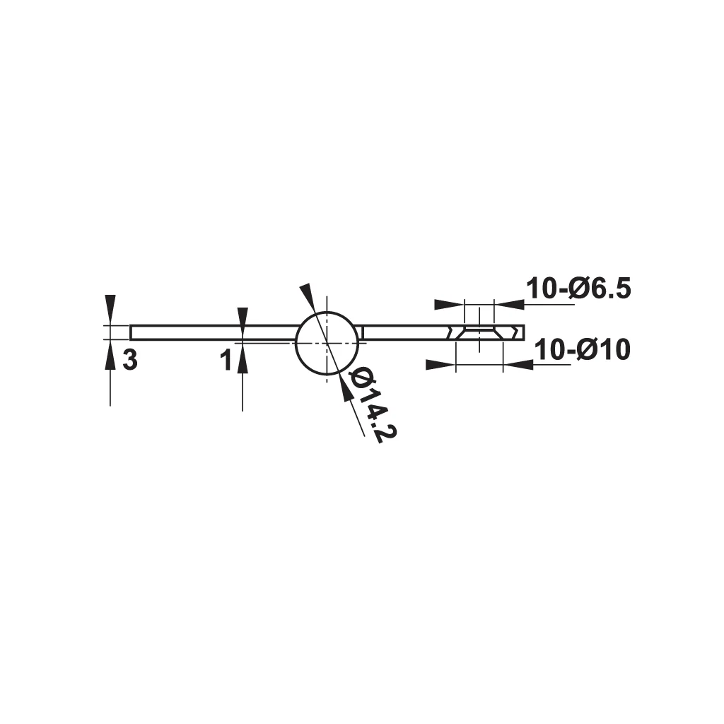 Bản lề lá Hafele inox 127 x 76 x 3 mm, 4 vòng bi, đồng bóng - 489.05.028 - Ảnh 3