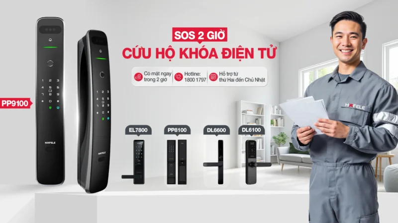 HÄFELE SOS 2H – CỨU HỘ KHÓA ĐIỆN TỬ TRONG 2 GIỜ