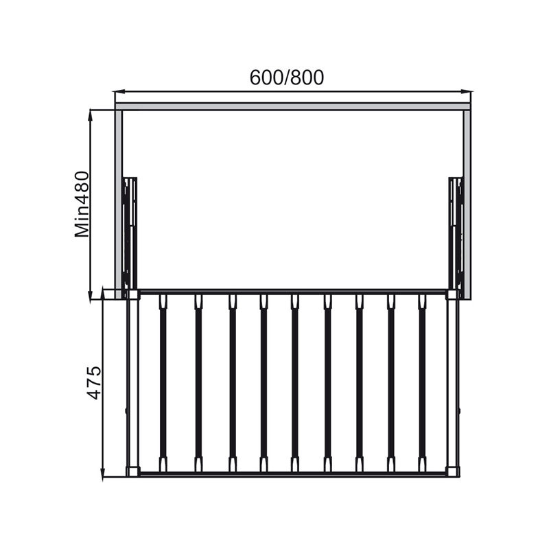 Móc treo quần Hafele 600mm màu trắng - 807.95.821 - Ảnh 2